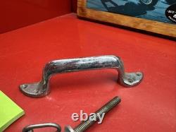 Vintage Boat Hardware Cleet Parts Lot Handle Tie Off U Bolt Clip Stainless Deck