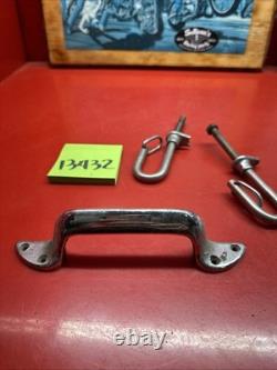 Vintage Boat Hardware Cleet Parts Lot Handle Tie Off U Bolt Clip Stainless Deck