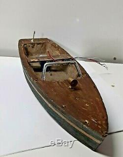 Vintage Boat LOT Wood Brass Powered Repair Restore Parts Sailboat Chris Craft