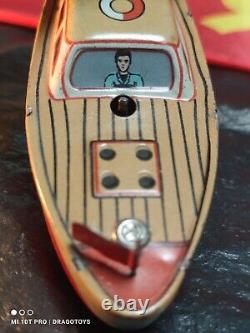 Vintage Boat Lmz Racing Kater Toy Wind Up Parts Ussr Cccp Leningradski Zavod