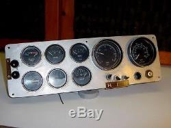 Vintage Boat Marine Instrument Panel Dash Gauge Cluster (untested) As Is