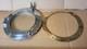 Vintage Boat Parts Cromed Porthole Window, Bronze Trim Ring Good Used Condition