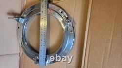 Vintage Boat Parts Cromed Porthole Window, Bronze Trim Ring Good Used Condition