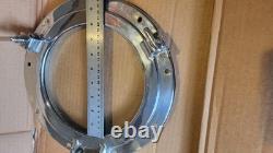 Vintage Boat Parts Cromed Porthole Window, Bronze Trim Ring Good Used Condition
