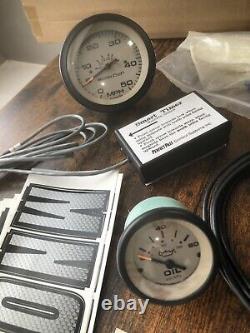 Vintage Boat Parts Stickers Speedometer Pressure Gauge and more Untested