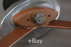Vintage Boat Pulley Drum Steering Wheel Helm Attwood Cable Outboard Gold Orange