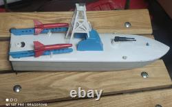 Vintage Boat Rocket Launcher Ship Toy Leningrad Batt. Operated Soviet Cccp Parts