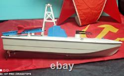 Vintage Boat Rocket Launcher Ship Toy Leningrad Batt. Operated Soviet Cccp Parts