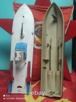 Vintage Boat Rocket Launcher Ship Toy Leningrad Batt. Operated Soviet Cccp Parts