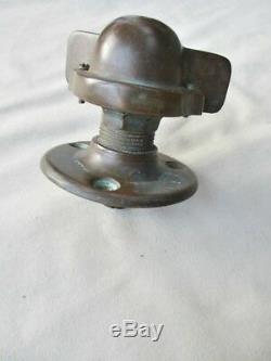 Vintage Boat, Ship Part, BRONZE 140 Degree WHITE DECK LIGHT, 2 3/4 Tall x 3 Wide