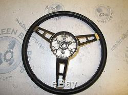 Vintage Boat Stainless Steel 14 in Steering Wheel 3 Spokes Standard Tapered Shaf