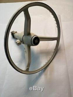 Vintage Boat Steering Wheel And Steering Column Glasspar Boat Parts Classic