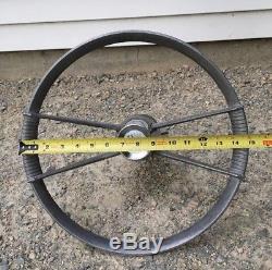 Vintage Boat Steering Wheel DUO Dual Pulley Set Up Cable Style Metal 15