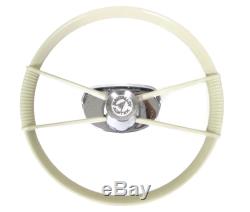 Vintage Boat Steering Wheel Nautalloy AirTek Chrome Bezel Cable Pulley Helm