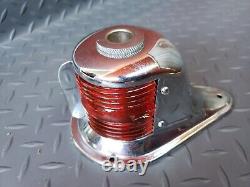 Vintage Boat metal Bow Light Navigation Marine Red/Blue Glass Lens. NICE