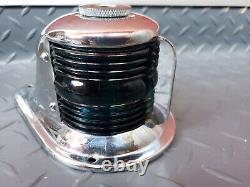 Vintage Boat metal Bow Light Navigation Marine Red/Blue Glass Lens. NICE