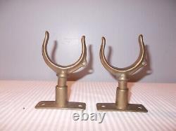 Vintage Brass/Bronze Set of 2 Boat Oar Locks with Mounts Hardware Parts