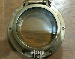 Vintage Brass Port Hole 6 Ship Window 9 Including Frame Maritime Boat Parts