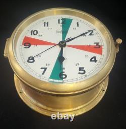 Vintage Brass Ships Clock Stockburger Made In Germany Good Condition Boat Parts