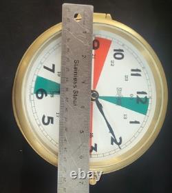 Vintage Brass Ships Clock Stockburger Made In Germany Good Condition Boat Parts