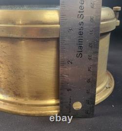 Vintage Brass Ships Clock Stockburger Made In Germany Good Condition Boat Parts