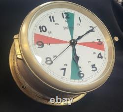 Vintage Brass Ships Clock Stockburger Made In Germany Good Condition Boat Parts