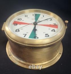 Vintage Brass Ships Clock Stockburger Made In Germany Good Condition Boat Parts