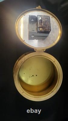 Vintage Brass Ships Clock Stockburger Made In Germany Good Condition Boat Parts
