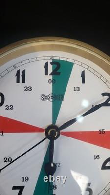 Vintage Brass Ships Clock Stockburger Made In Germany Good Condition Boat Parts