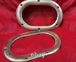 Vintage Bronze 8 Oval Hawse Pipe Hole Thru Bulwark Fairlead Big Boat Parts