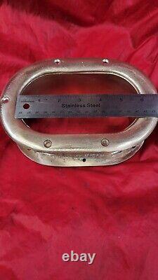 Vintage Bronze 8 Oval Hawse Pipe Hole Thru Bulwark Fairlead Big Boat Parts