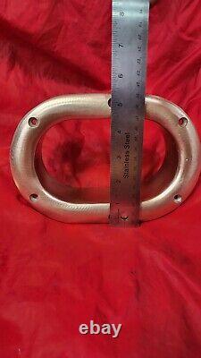 Vintage Bronze 8 Oval Hawse Pipe Hole Thru Bulwark Fairlead Big Boat Parts