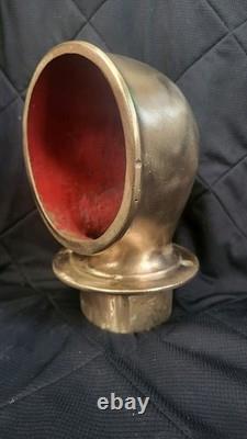 Vintage Bronze Cowl Vent Deck Vent, Dorade Boat Ventilation Classic Boat Parts