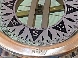 Vintage Bronze Dirigo Gimbal Mount Compass 7 1/2 Bezel Large 6 Card 21 Wide