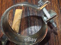 Vintage Bronze Fixed Mast, Boom Gooseneck 4 1/2 ID 2 1/8 Strap