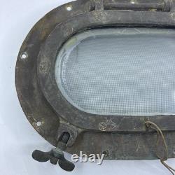 Vintage Bronze Oval Boat Ship Porthole Boat Parts Nautical Decor
