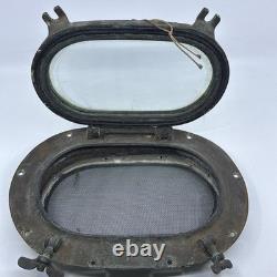 Vintage Bronze Oval Boat Ship Porthole Boat Parts Nautical Decor