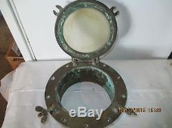 Vintage Bronze Porthole 10 Flush Mount Chris Craft, Elco, Wooden Boat