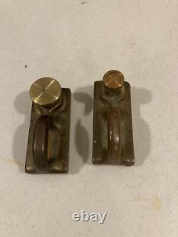 Vintage Bronze Sailboat Boat Deck Parts, Clamp Clip Slide Rail Nice
