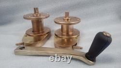Vintage Bronze Sailboat Halyard Winch Set Of 2 Traditional Wooden Boat Parts