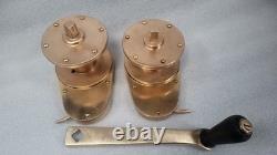 Vintage Bronze Sailboat Halyard Winch Set Of 2 Traditional Wooden Boat Parts