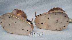 Vintage Bronze Sailboat Halyard Winch Set Of 2 Traditional Wooden Boat Parts