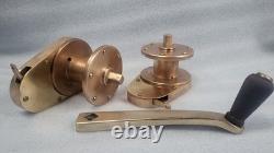 Vintage Bronze Sailboat Halyard Winch Set Of 2 Traditional Wooden Boat Parts