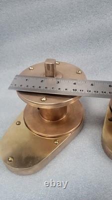 Vintage Bronze Sailboat Halyard Winch Set Of 2 Traditional Wooden Boat Parts