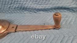 Vintage Bronze Sailboat Winch With Attached Handle 6 Bace Classic Boat Parts