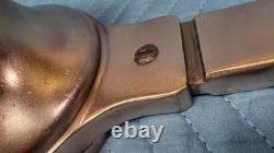 Vintage Bronze Sailboat Winch With Attached Handle 6 Bace Classic Boat Parts