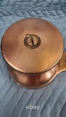 Vintage Bronze Sailboat Winch With Attached Handle 6 Bace Classic Boat Parts