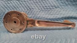 Vintage Bronze Sailboat Winch With Attached Handle 6 Bace Classic Boat Parts