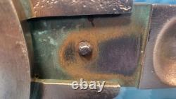 Vintage Bronze Sailboat Winch With Attached Handle 6 Bace Classic Boat Parts