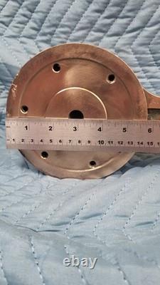 Vintage Bronze Sailboat Winch With Attached Handle 6 Bace Classic Boat Parts